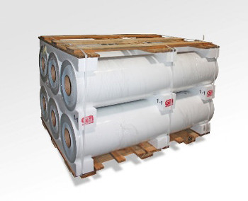 Pallet 600m rolls of Blueback on 6 inch core supplied to turbojet users
